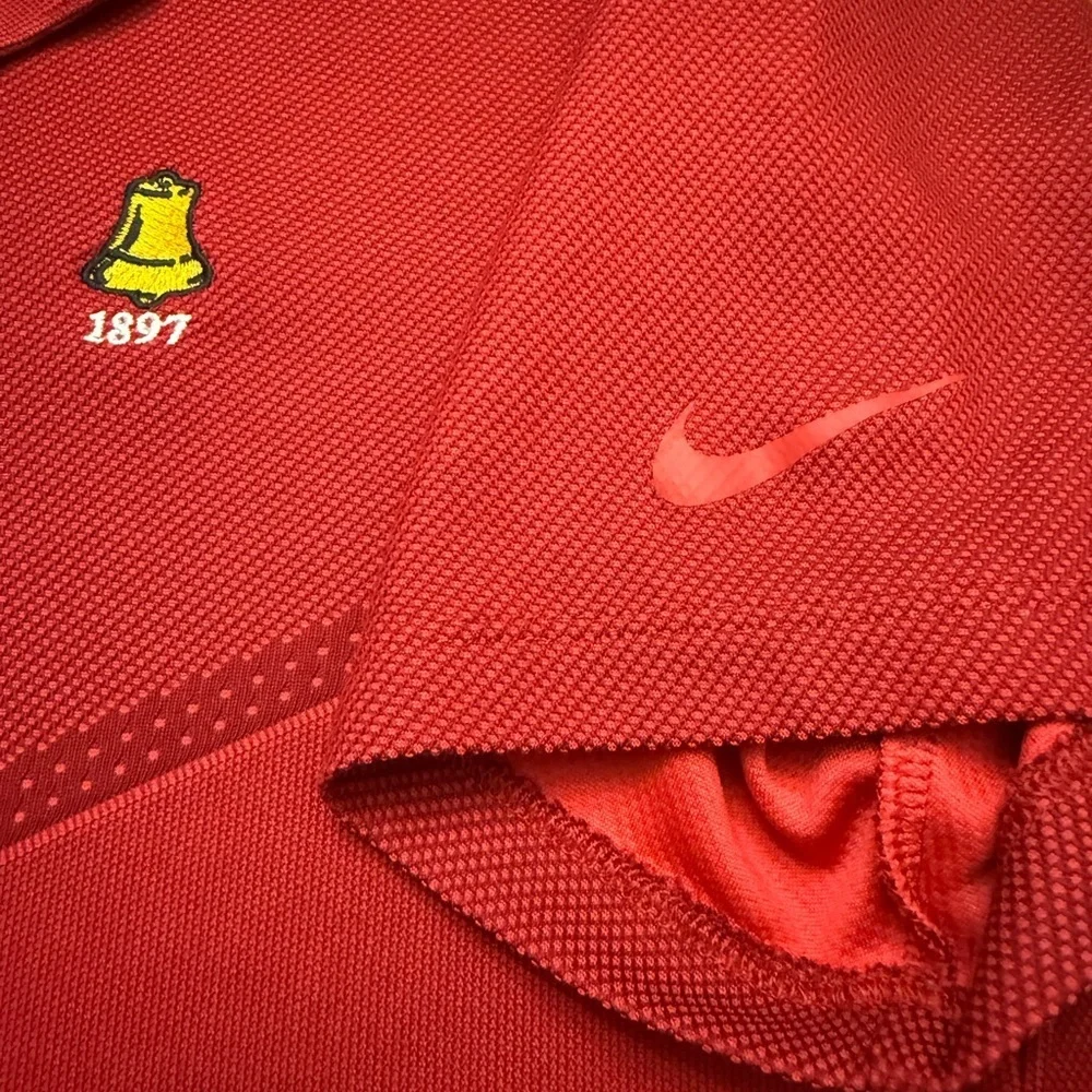Nike Dri-FIT Red Golf Polo Shirt Men’s Size Large Performance Pro Golf
